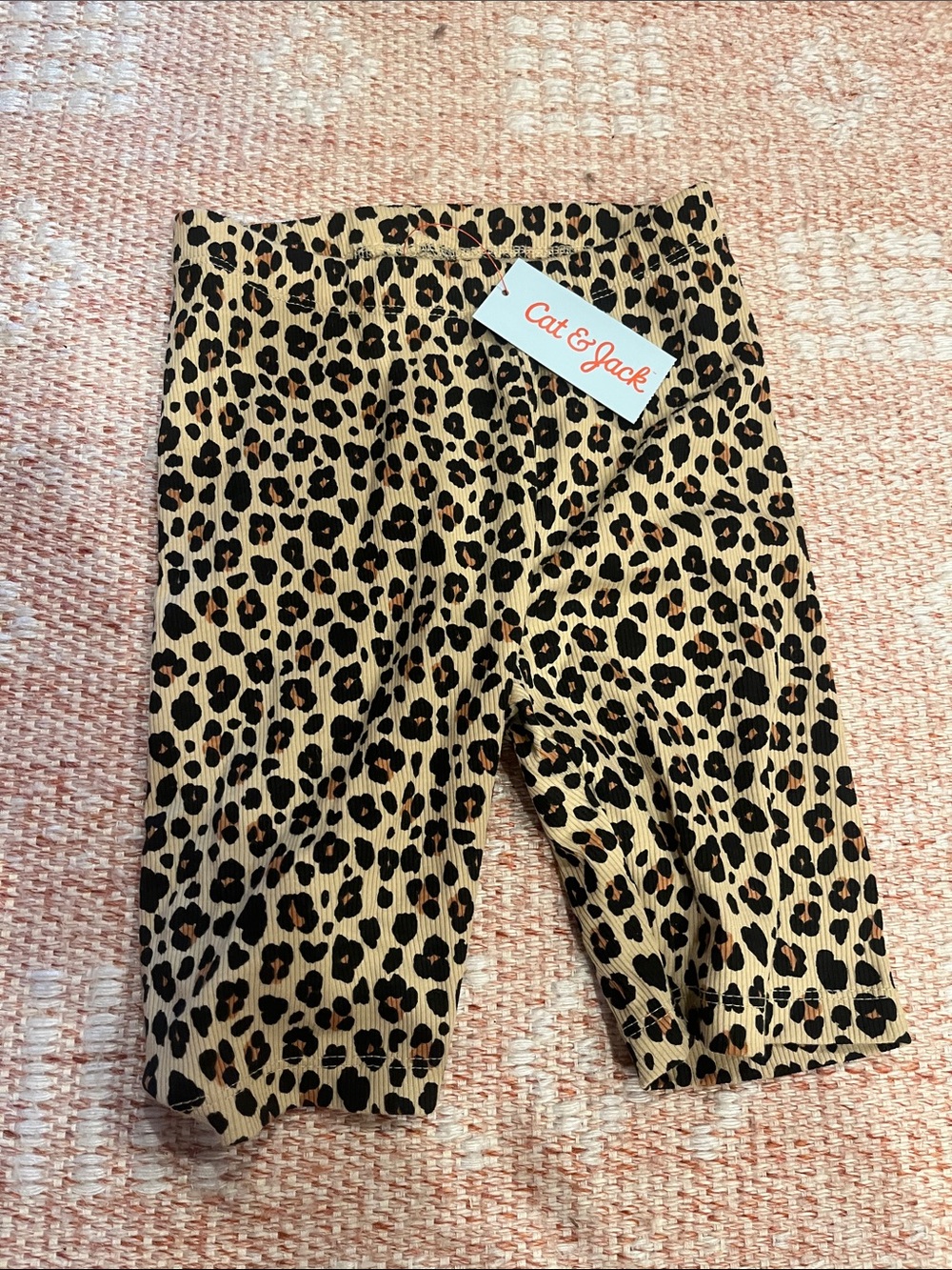 Cat & Jack Leopard Print Tan and Black Girls' Leggings